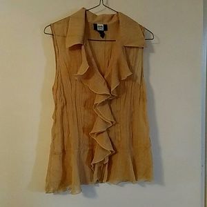 Sheer gold blouse